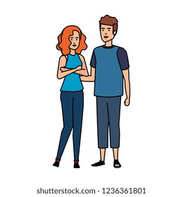 couple avatar characters icons