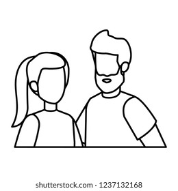 couple avatar characters icons