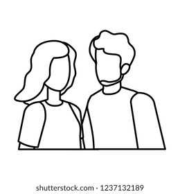 couple avatar characters icons