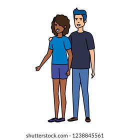 couple avatar characters icons