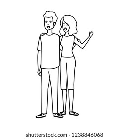 couple avatar characters icons
