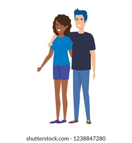 couple avatar characters icons