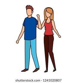 couple avatar characters icons