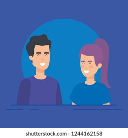 couple avatar characters icons