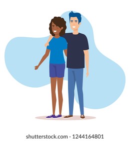 couple avatar characters icons