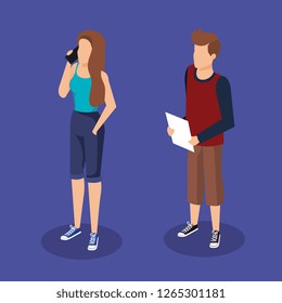 couple avatar characters icons