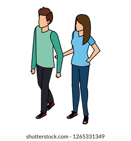 couple avatar characters icons