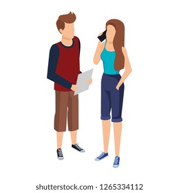 couple avatar characters icons