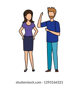 couple avatar characters icons