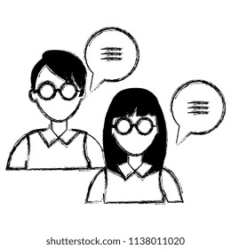 couple avatars talking icon
