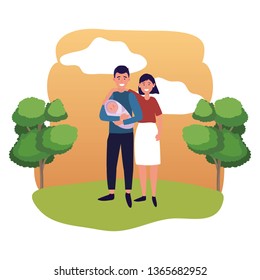 couple with baby