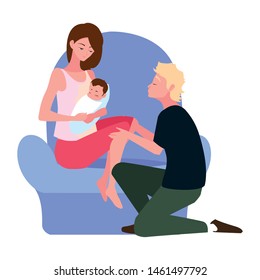 couple with baby pregnancy and maternity