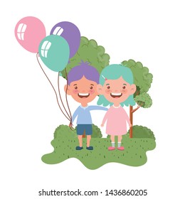 couple baby smiling with helium balloon in hand