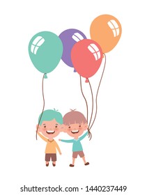 couple baby smiling with helium balloon in hand