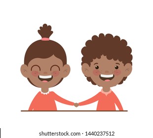 couple baby smiling on white background