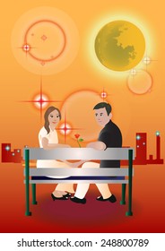 Couple in backdrop Orange.