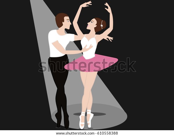 Couple Ballet Dancer Stock Vector Royalty Free