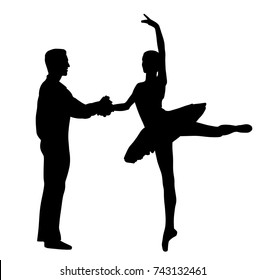 Couple ballet dancers