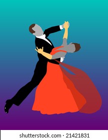 couple ballroom dancing