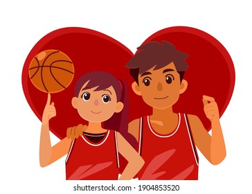 A couple of basketball players