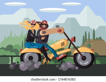 1,052 Couples riding motorcycles Stock Vectors, Images & Vector Art ...