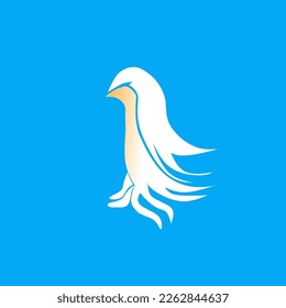 Couple bird design vector elements 