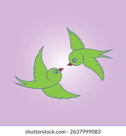 A couple bird flying art