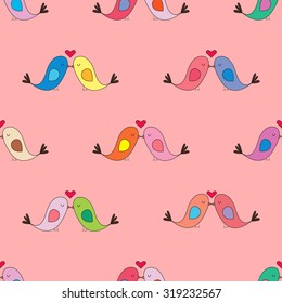 Couple birds pattern kid style