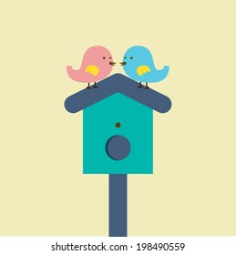 Couple of Birds Vector Illustration