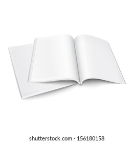 Couple of blank magazines template on white background with soft shadows. Ready for your design. Vector illustration. EPS10.