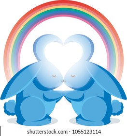 Couple of Blue Bunnies