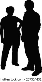 a couple body silhouette vector