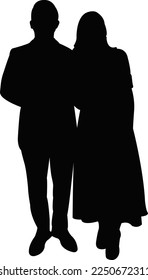a couple body silhouette vector