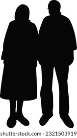un vector de silueta de dos cuerpos