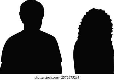 a couple body silhouette vector
