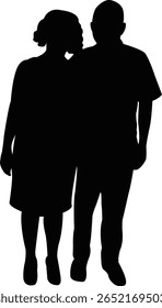a couple body silhouette vector