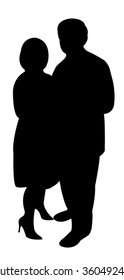 a couple body silhouette vector
