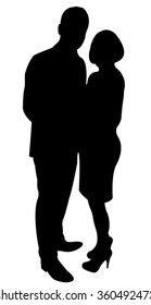 a couple body silhouette vector