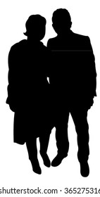 a couple body silhouette vector