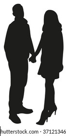 a couple body silhouette vector