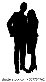 a couple body silhouette vector