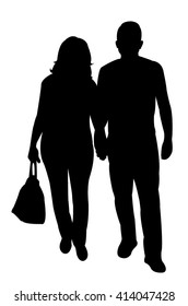 a couple body silhouette vector