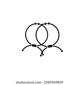 The couple bracelet icon is usually used in various contexts related to love and togetherness