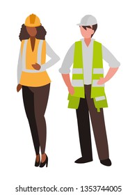couple of builders working