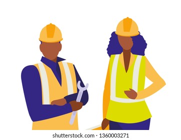 couple of builders working