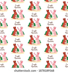 Diseño de patrones de parejas en fondo blanco