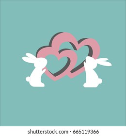 couple bunny in love 