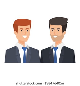 couple of businessmen avatars characters