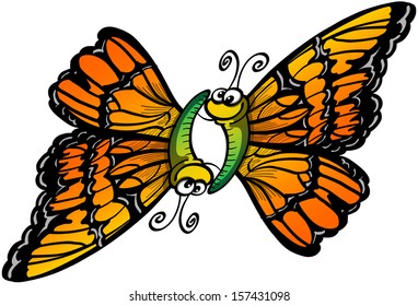 Couple of butterflies in love while flying together, making a cute figure, in which one of them has turned in front of the other, and forming one butterfly with the halves of each one