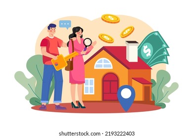Couple buying a new house